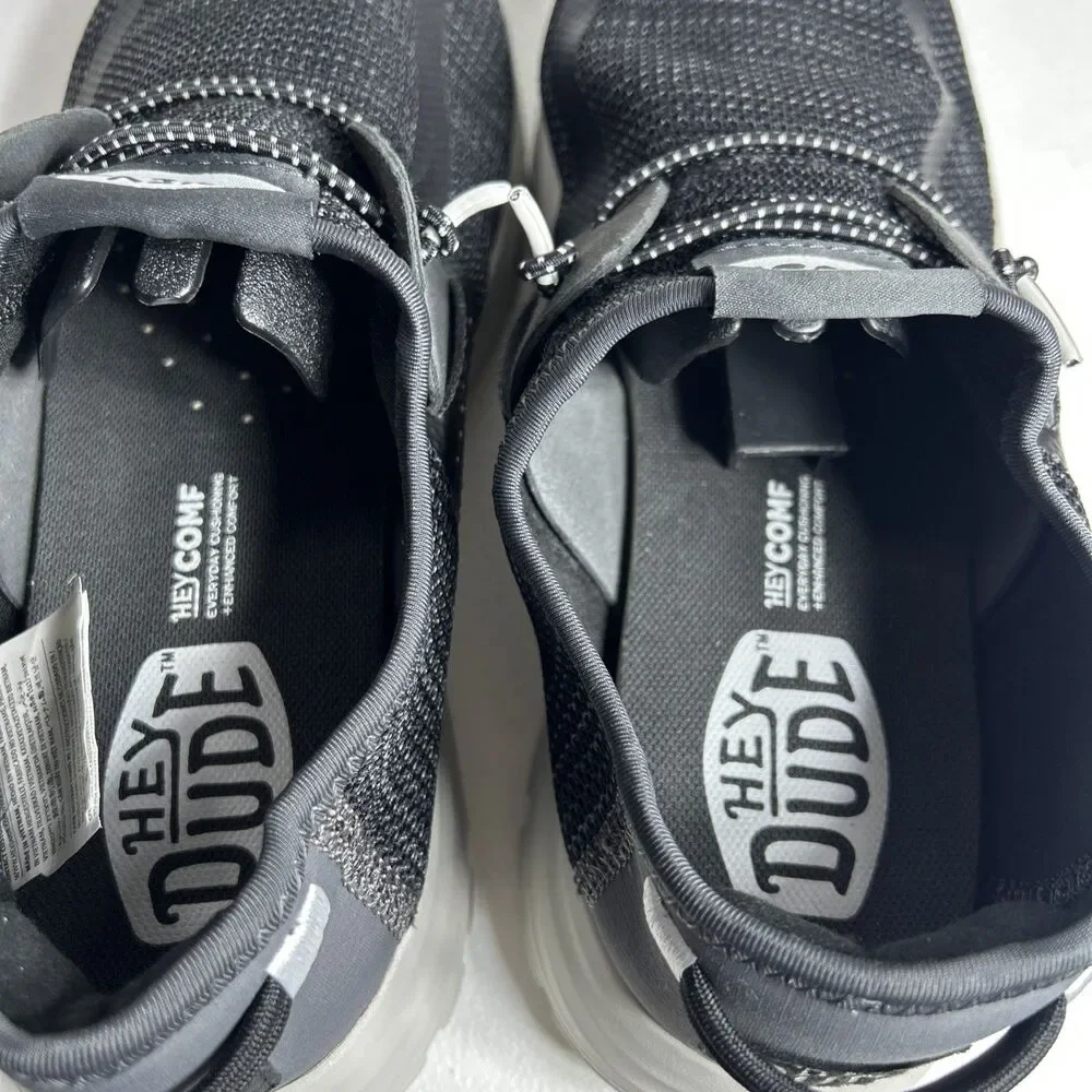 Hey Dude Men's Shoes Size 10 M Black/Multi Sirocco Stretch Sox Comf